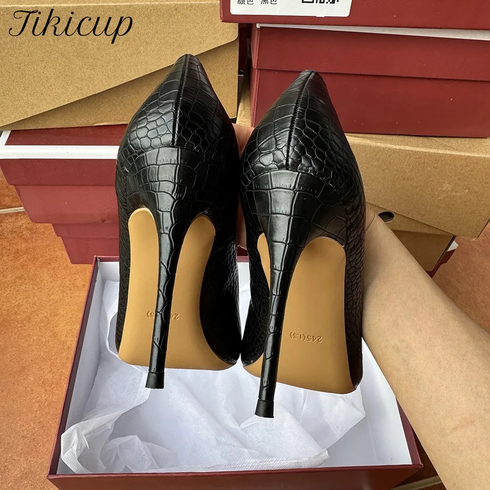 Neue 12 cm 10 cm Matte Schwarz Rot Schlange Sexy Frauen Spitz Dünne High Heels Arbeit Damen Flache Stiletto party Pumpen Kleid Schuhe