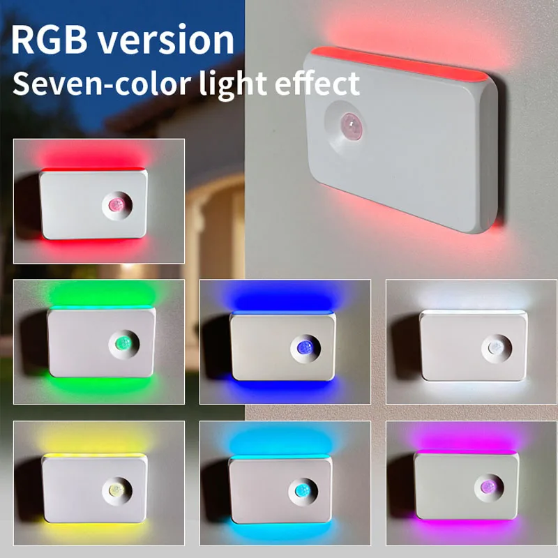 Nachtlicht mit Bewegungsmelder, zugelassene magnetische Wandleuchte, wiederaufladbare RGB-Farblichter für Küche, Badezimmer, Flur, Treppen