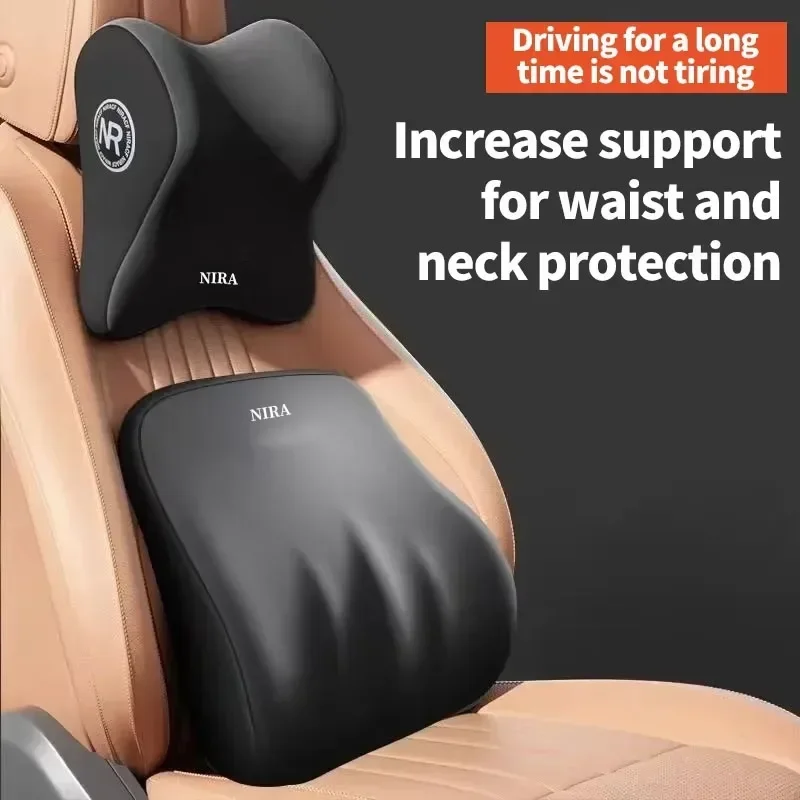 Auto Nackenkissen Taille Unterstützung Pad Kopfstütze Taille Kissen Auto Sitz Zurück Kissen Fahrer Lenden Kissen Image