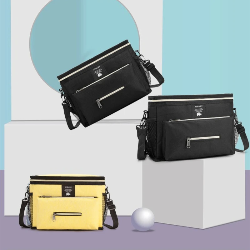 Wasserdichte Kinderwagen Tasche Organizer Tasche Große Kapazität Mama Reise Hängen Wagen Kinderwagen Warenkorb Windel Tasche Kinderwagen Zubehör Image
