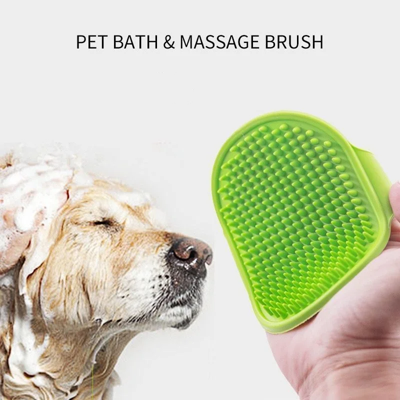 Weicher Gummi-Badebürstenkamm für Haustiere – Pflege-Massagehandschuh für Katzen und Hunde, Fellentfernungswerkzeug für Katzen und Hunde, Badezubehör für Haustiere Image