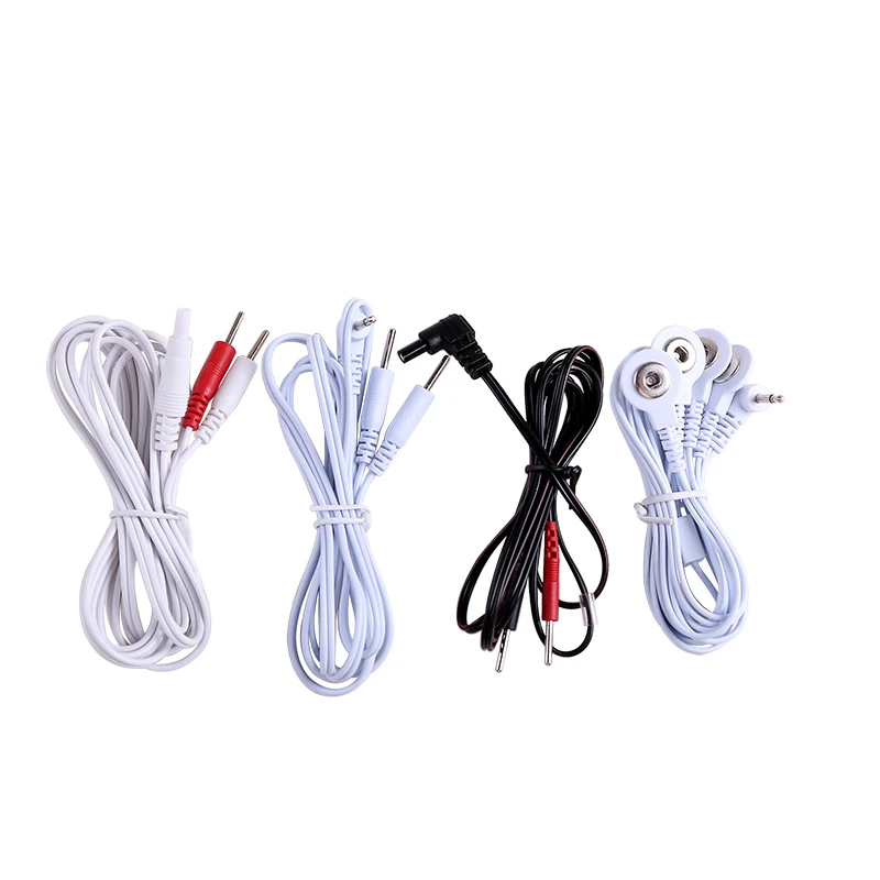 2 Stück Ersatz-Elektrodenkabel Standard-Pin-Verbindungskabel für Tens Ems Massage Digital Device Massagegerät Image