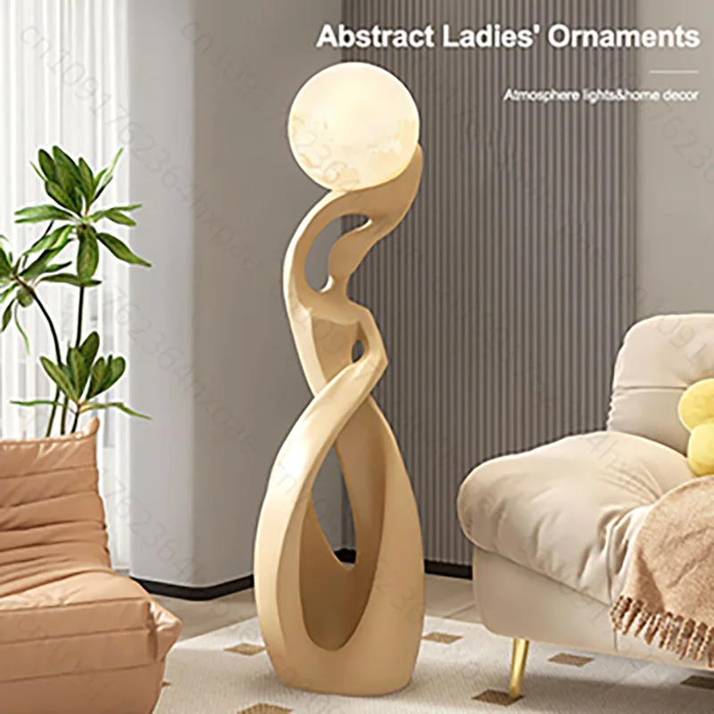Luxus Wohnkultur Abstrakte Kunst Stehlampe Moderne Skulptur Elegante Stimmung Licht Wohnzimmer Innendekoration Statue Ornamente Image