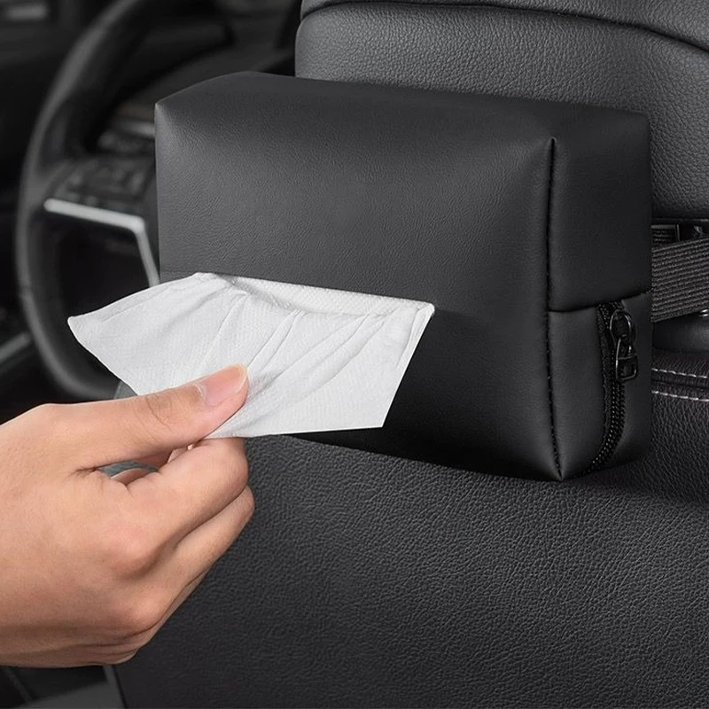 Für Xpeng G7 2025, Auto-Sonnenblende, zum Aufhängen, Fix-Gurt, Serviettenhalter-Set, Sitzlehne/Arm-Box mit Reißverschluss, Taschentuch-Aufbewahrungstasche, Zubehör Image