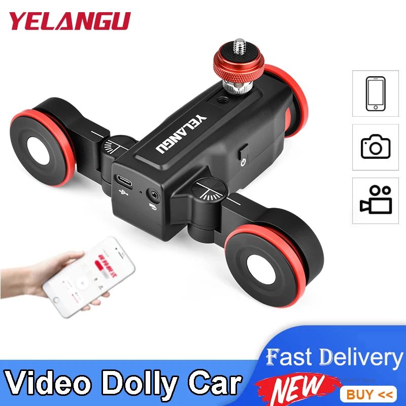 YELANGU L5 Motorisierte Kamera Slider Automatische Video Dolly Auto Schiene Systeme für DSLR Kamera Telefon mit Fernbedienung Image