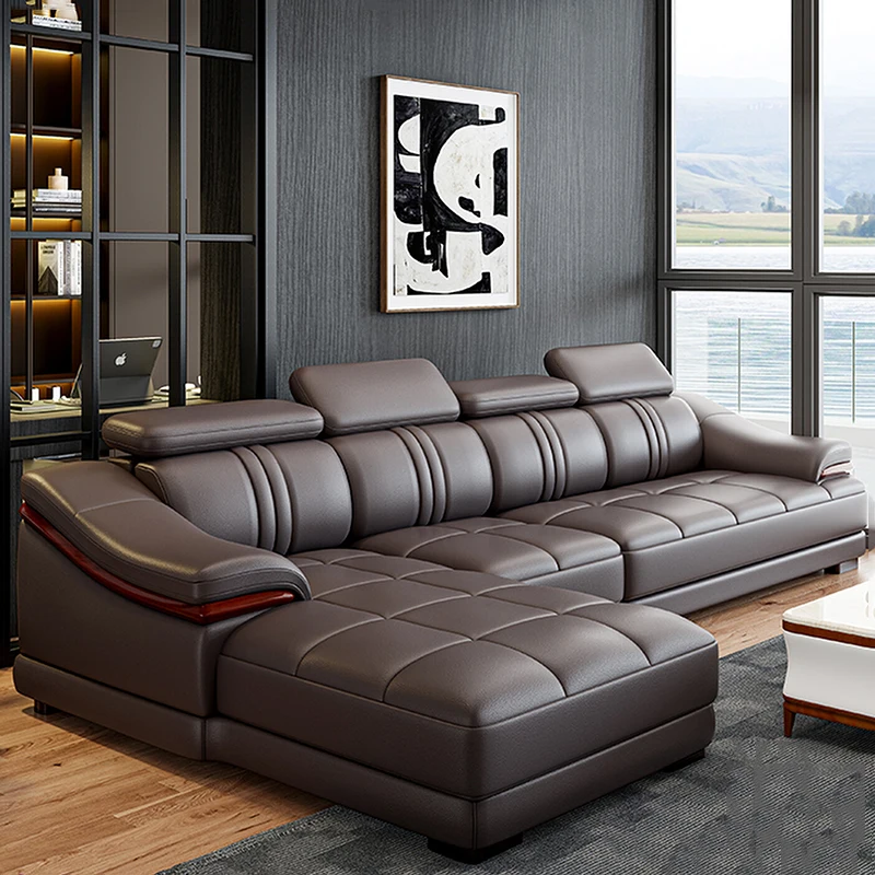 Nordic Echtes Leder Sofas Luxus Sessel Kino Bequeme Sofas Wohnzimmer Design Fauteuils Salon Home Möbel