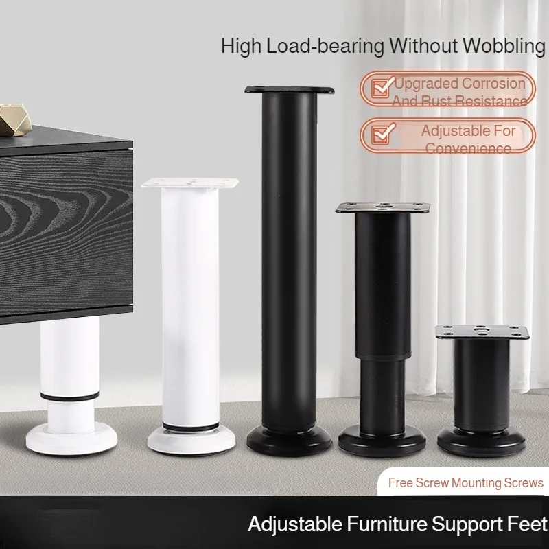 1 pièces pieds de Support de meubles pour cadre de lit pieds de Support de meuble TV réglables pieds de Table élévatrice de meubles canapé repose-pieds Table à thé