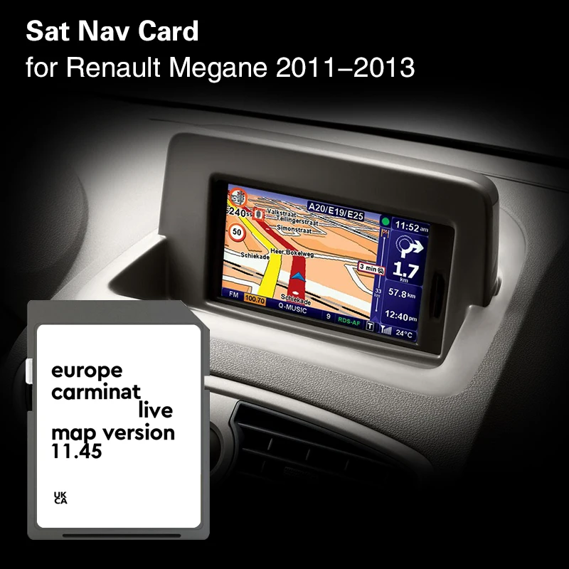 Carminat Live 11.45 Verwendung für Renault Megane 2011 2012 2013 Auto GPS Sat Nav Navigation SD 8 GB Speicherkarte Image