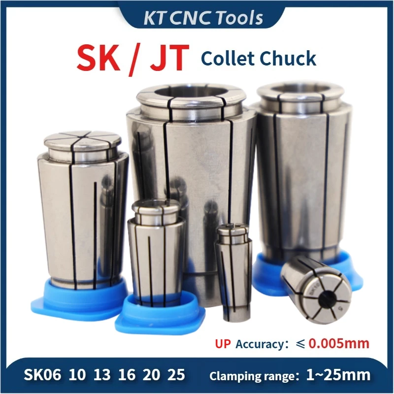 KT CNC SK06 SK10 SK16 SK20 SK25 Chuck Collet Clamp Range 1-25mm SK Collets CNC Machining Center Spring Chuck Collet Tool Holder