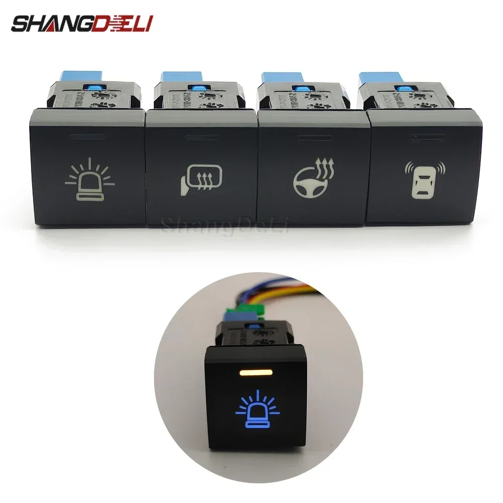 1pc Auto LED Nebels chein werfer Lenkrad Heizung Rückspiegel Steuersc halter Knopf für Toyota Camry Corolla 2018 rav4 2019 2020 Image