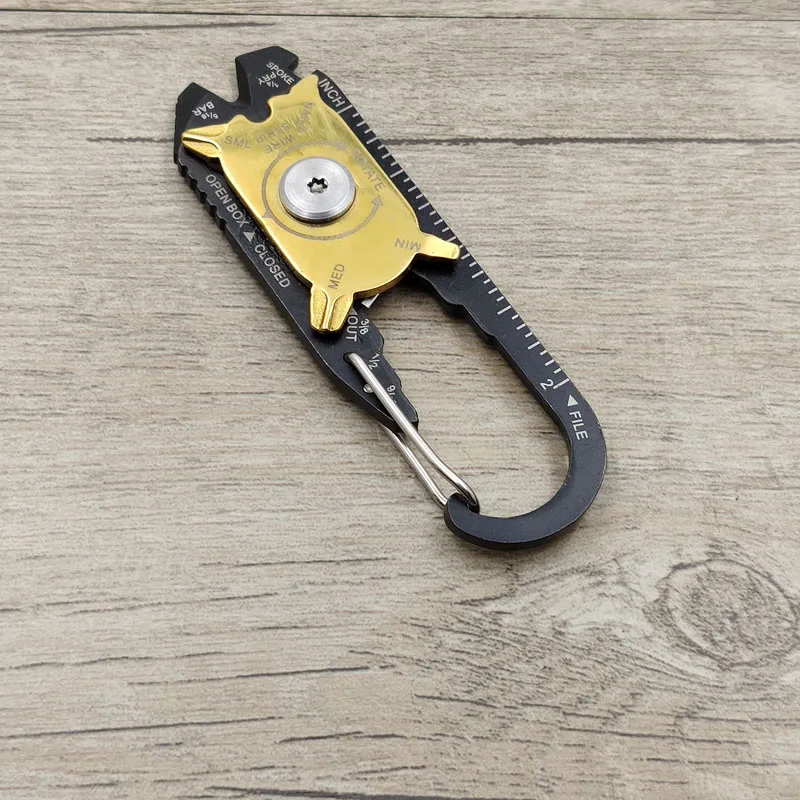 Clé tournevis 20 en 1 ouvre-bouteille porte-clés outils à main outil EDC multifonctionnel outil de réparation de vélos