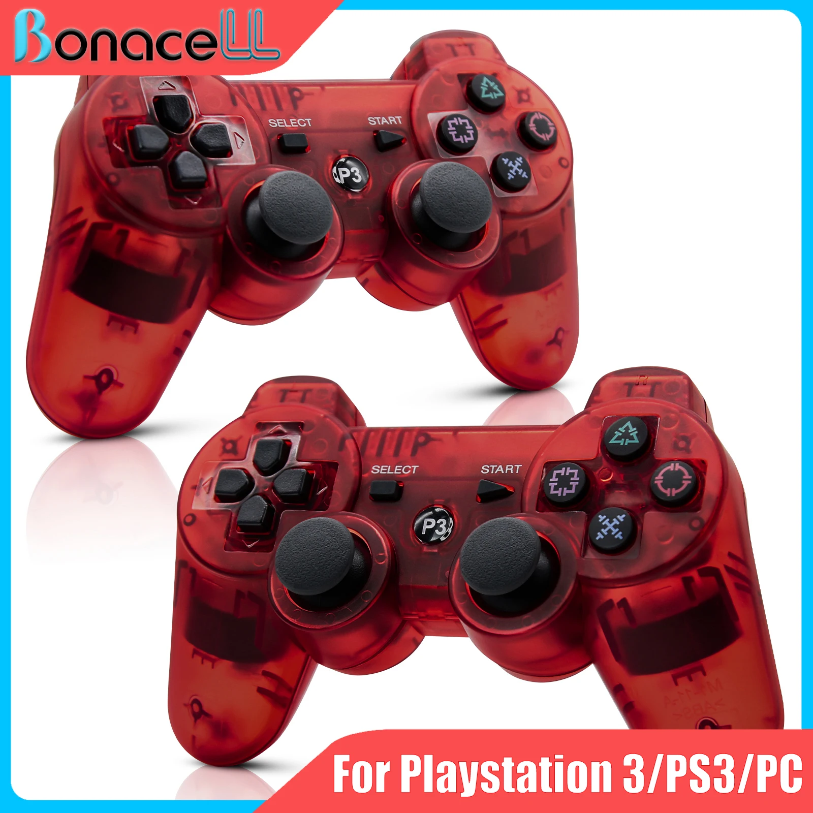 Wireless Controller für Playstation3/PS3/PC/Android Fernbedienung Gamepad 6-Achsen-Gyro-Spiel-Joystick mit zwei Vibrationsmotoren