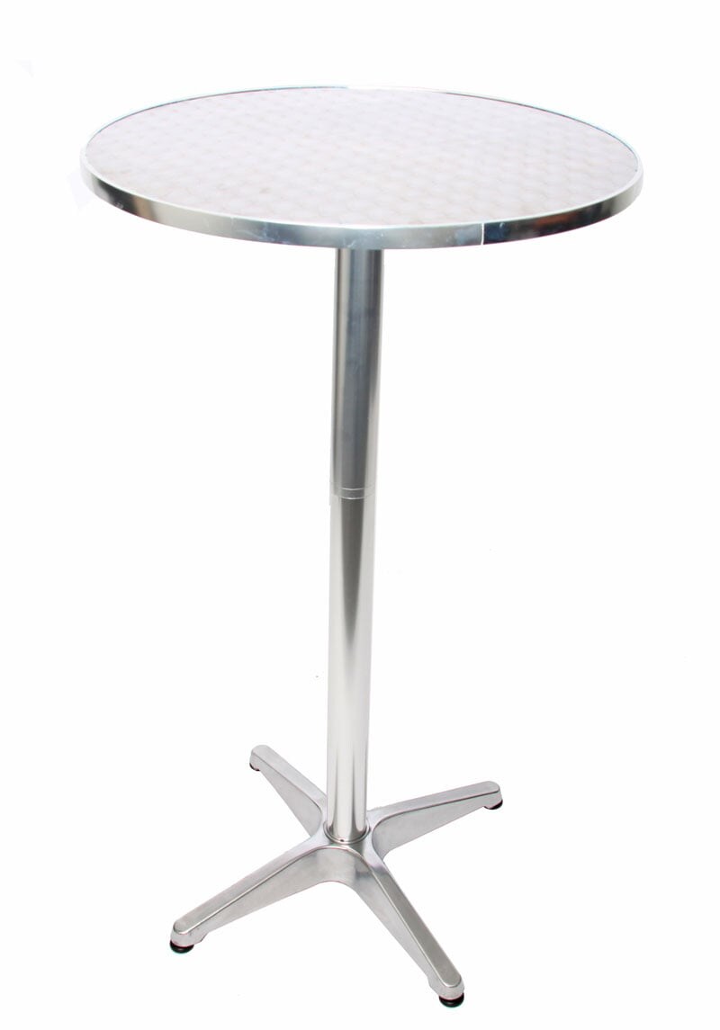 CHEFGASTRO 10er-Set Alu-Stehtisch | HxBxT 110x60x60 cm | höhenverstellbar 70/110cm Durchmesser=60cm | klappbar | Fuß mit Betoneinguss | Bistrotisch Image