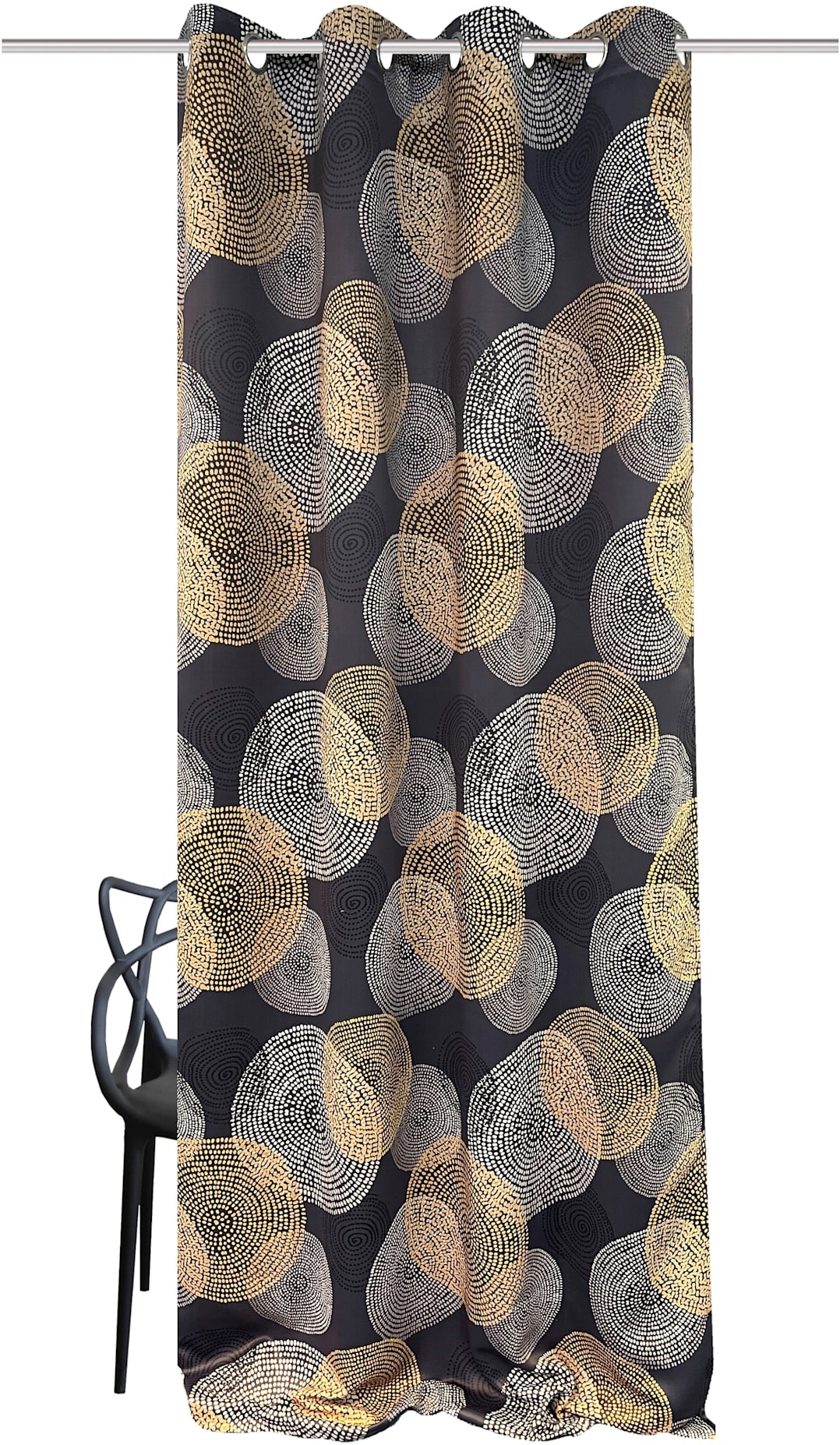 Vorhang HEINE HOME, grau (anthrazit), B:135cm H:245cm, Polyester, Gardinen