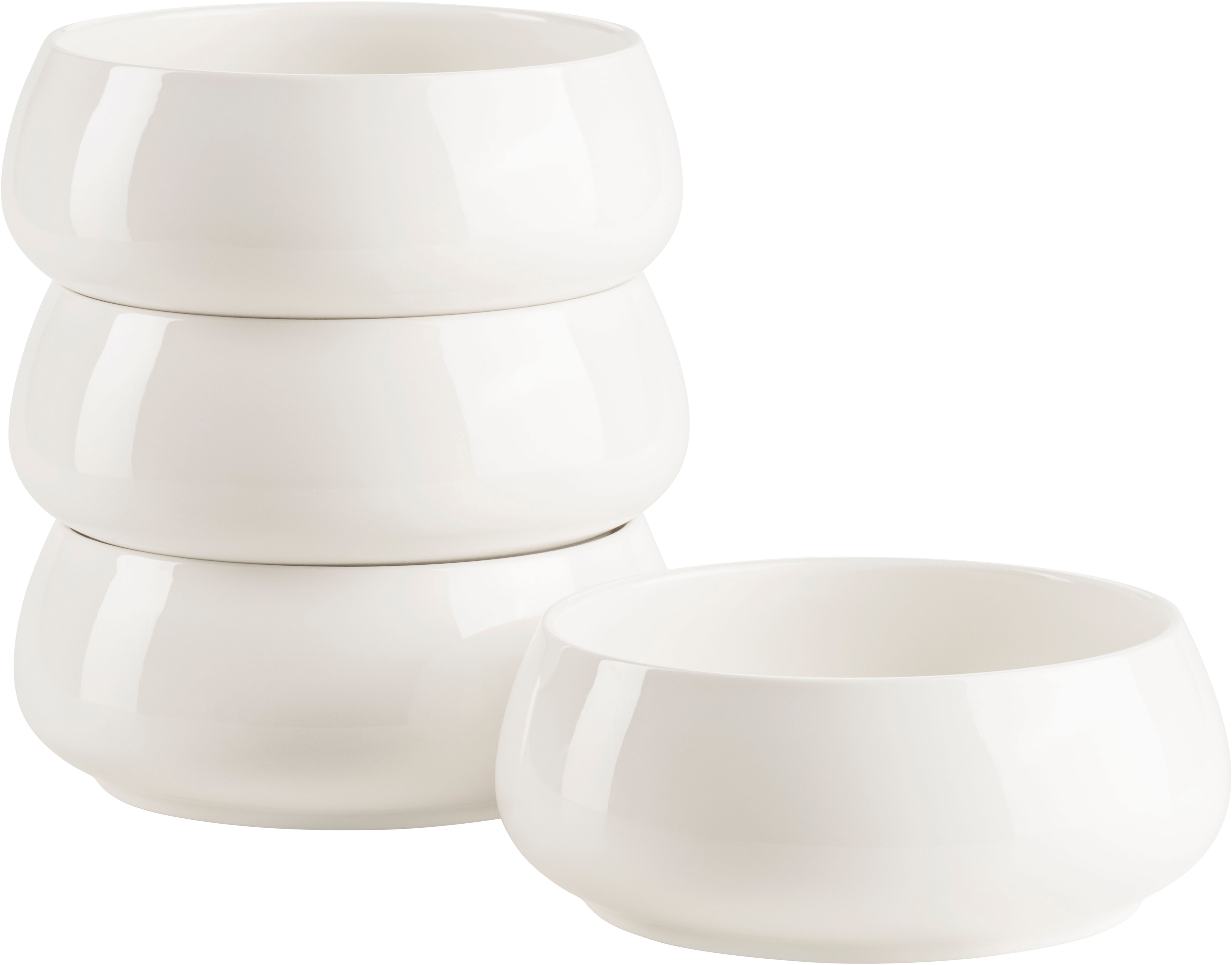 Schüssel MÄSER "Taya", weiß, H:6cm Ø:15cm, Porzellan, Schüsseln, Schüssel