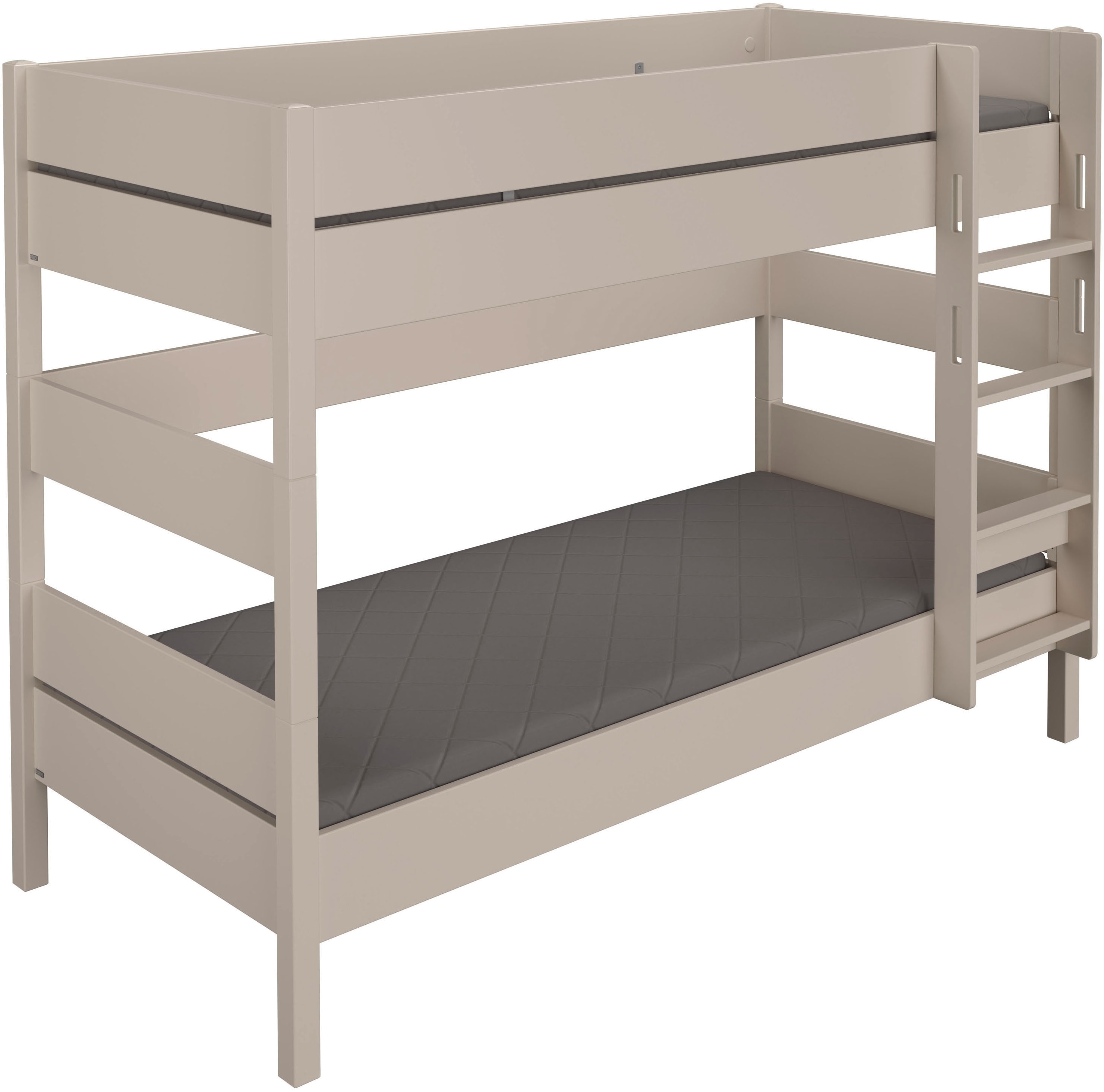 Spielbett PAIDI "TIAGO in verschiedenen Größen und Farben, Etagenbett mit Leiter", cashmere, beige, cashmere, beige, cashmere, beige, B:106,3cm H:160,6cm L:210,4cm, Betten