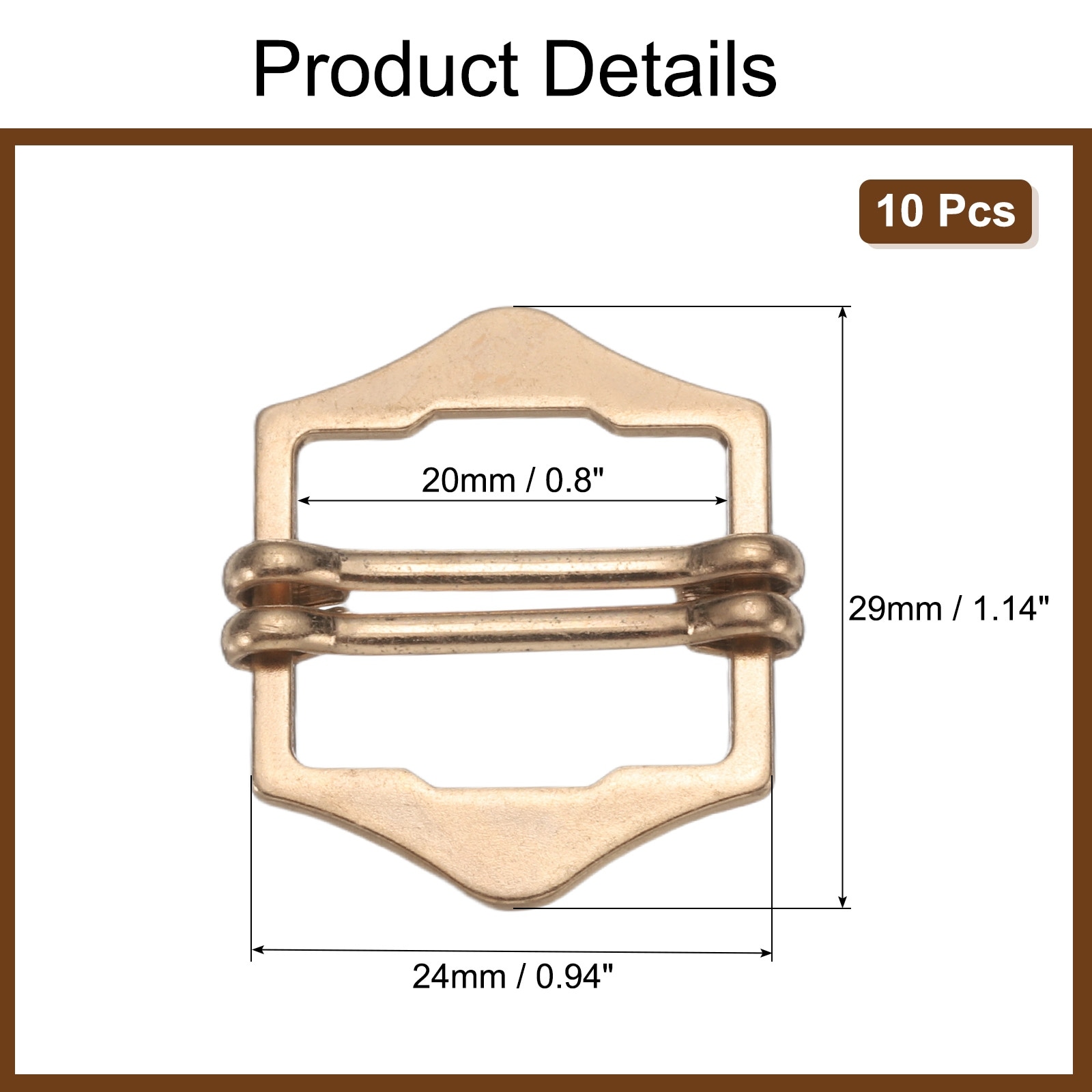 Adjustable Slide Buckle Metal Strap for Suit Vest Purse Bag Hardware Making Supplies