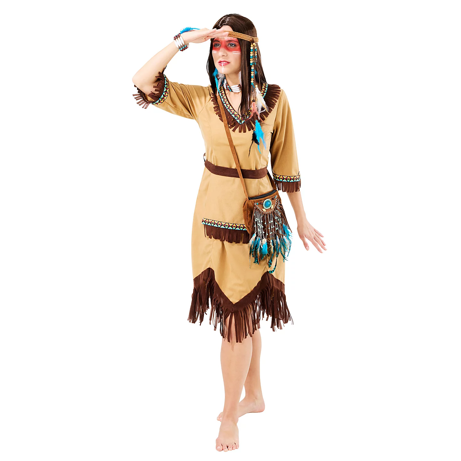 Indianer-Kostüm Avani für Damen, braun Image