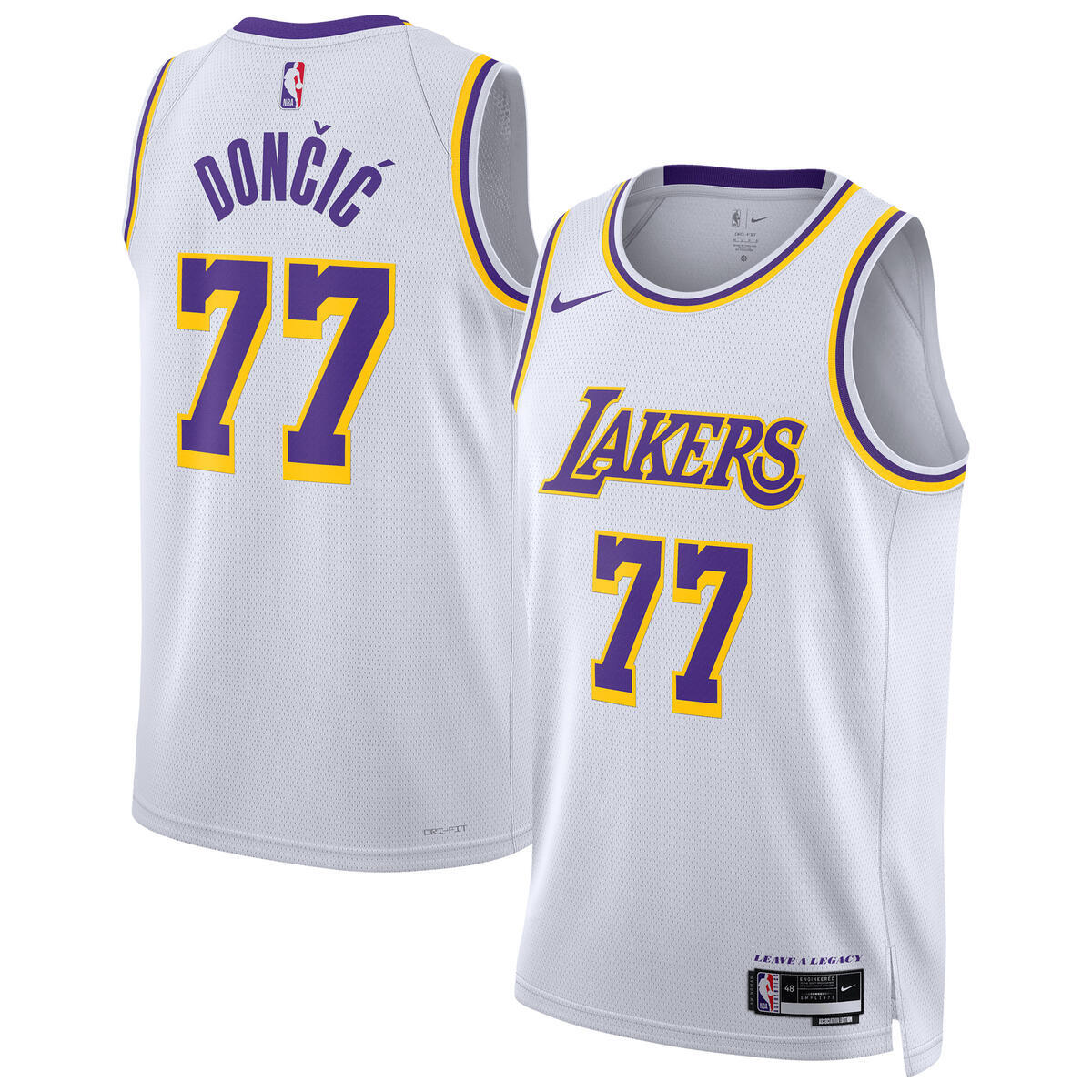 Los Angeles Lakers Nike Association Swingman Trikot – Luka Doncic – Unisex Image