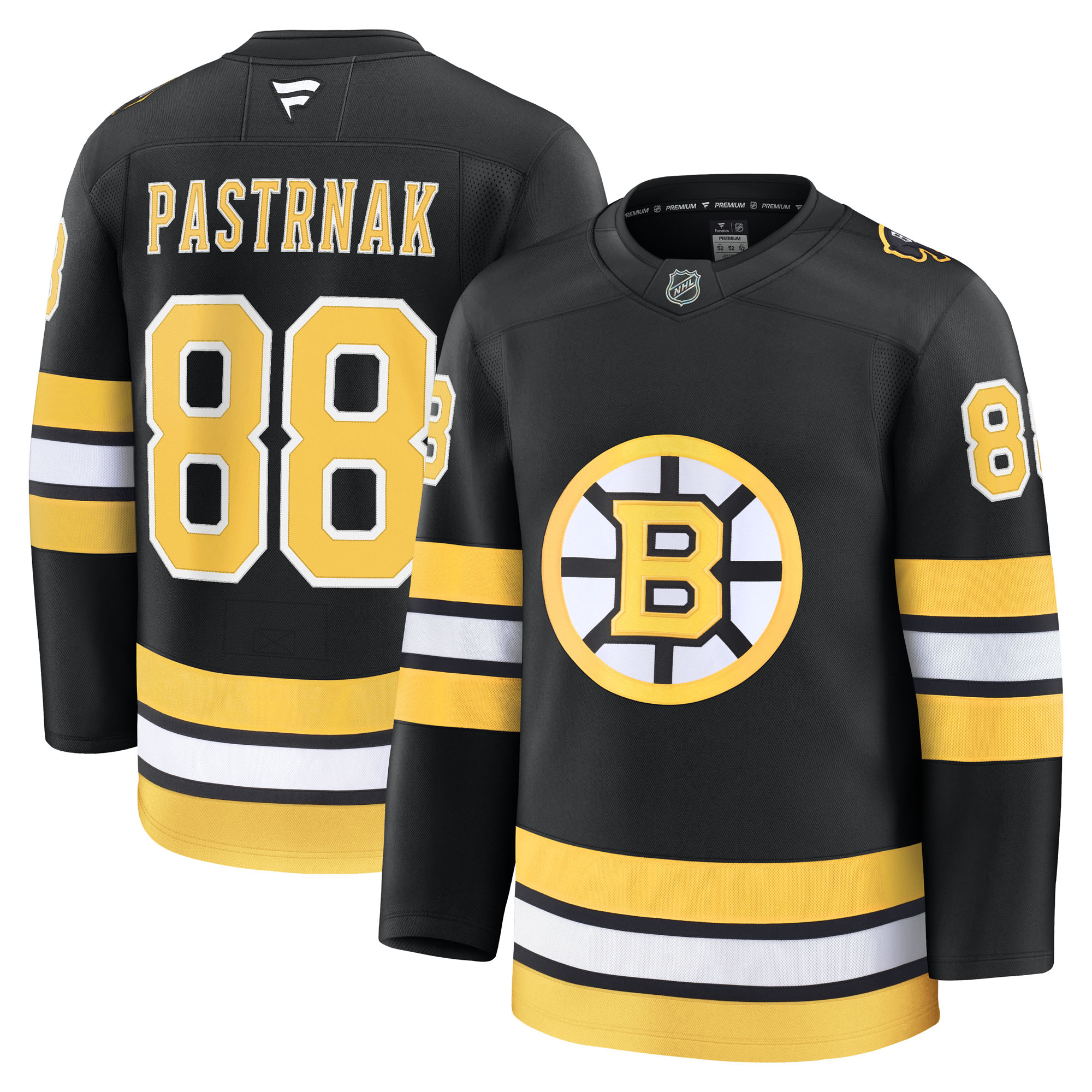 Fanatics David Pastrnak Schwarzes Boston Bruins Heimtrikot für Herren (Premium-Spielertrikot) Image