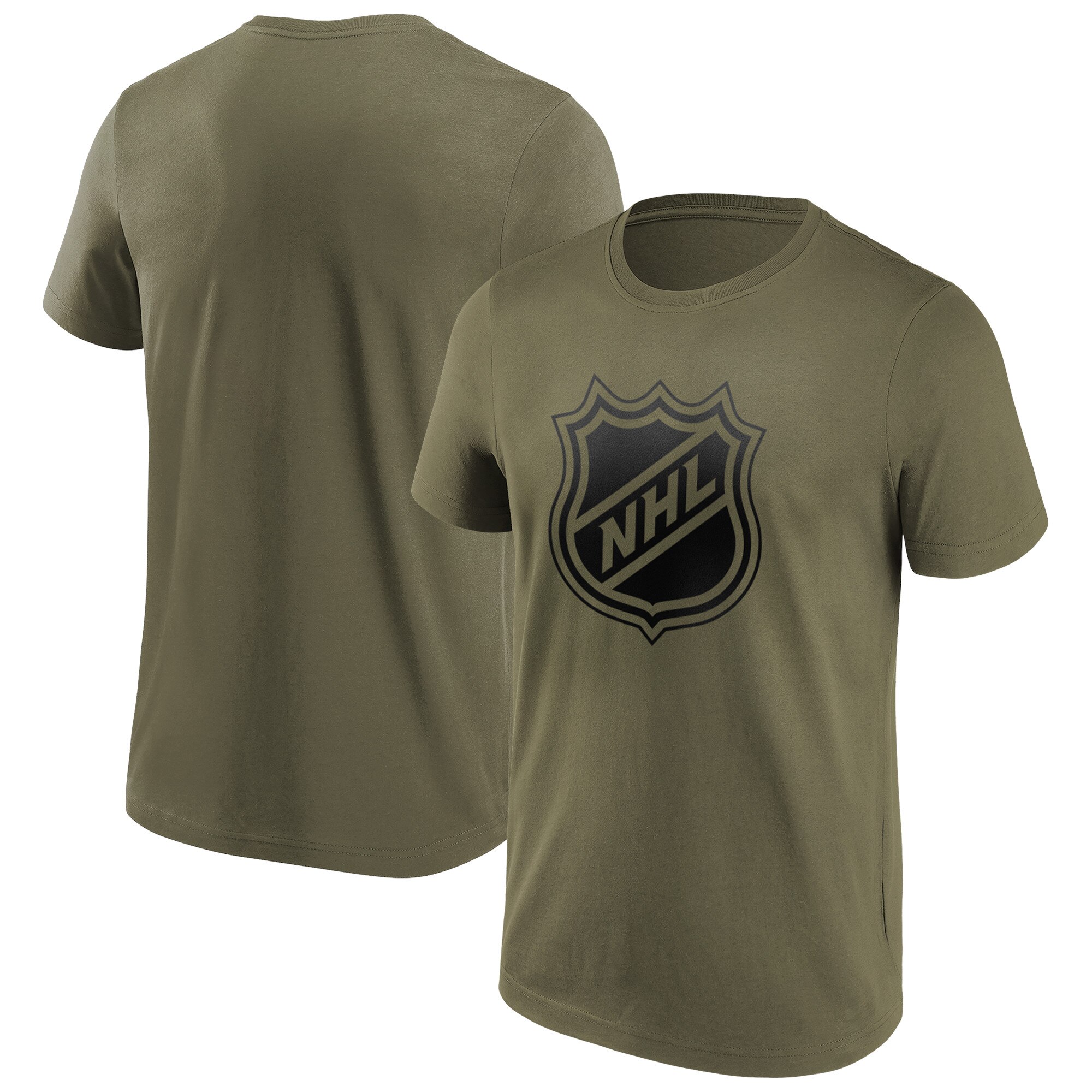 NHL Fanatics Branded Iconic Preferred Logo Grafik T-Shirt - Khaki - Herren Image