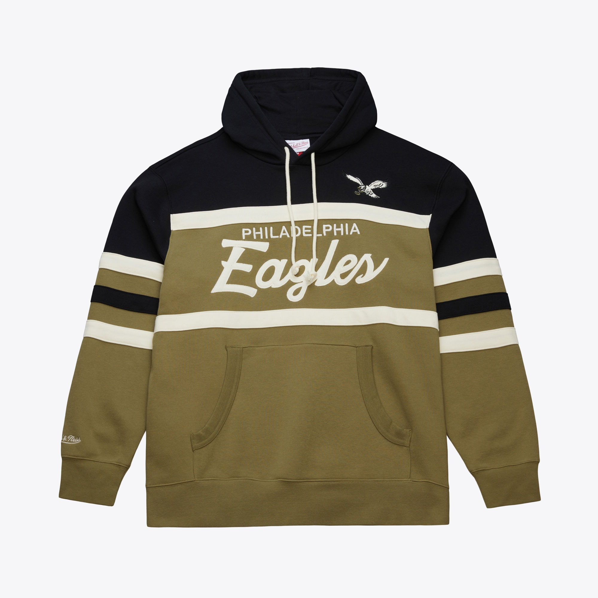 Philadelphia Eagles Mitchell & Ness Vintage Logo Head Coach Hoodie – Herren Image
