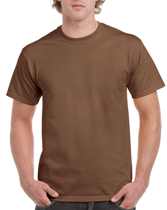 Gildan G200 Adult Ultra Cotton T Shirt in Chestnut size Large 2000, G2000