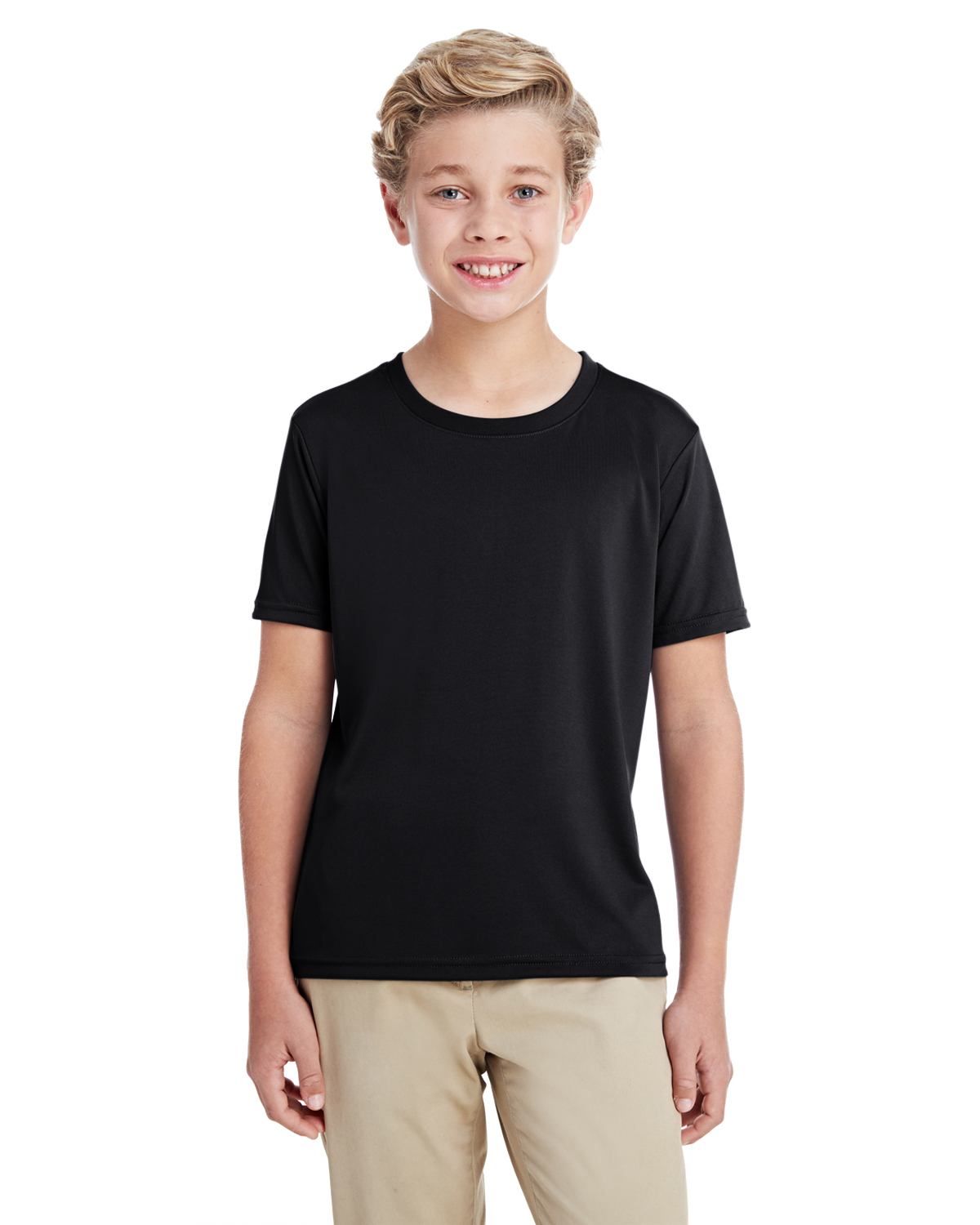 Gildan G460B Performance Youth Core T-Shirt in Black size Medium | Polyester G46000B, 46000B