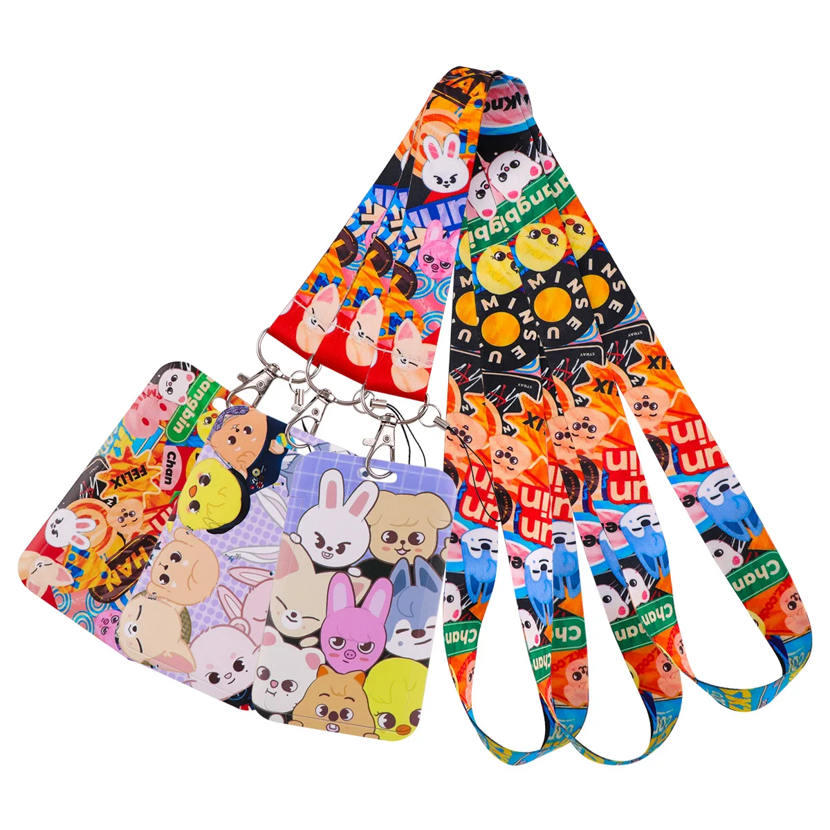 Niedliche Cartoon-Tiere-Lanyards für Schlüssel, Umhängeband, Ausweis, Telefongurte, Ausweishalter, Hängeseil, Schlüsselanhänger, Zubehör, modische Geschenke Image