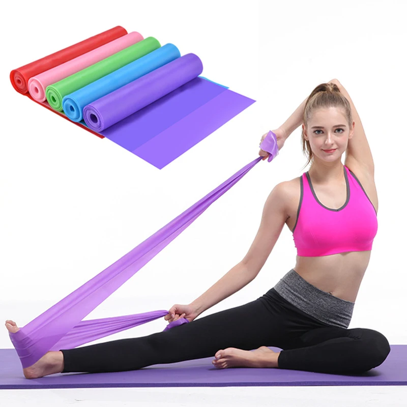 Yoga Pilates Stretch Widerstand Band Übung Fitness Band Ausbildung Elastische Übung Fitness Gummi 150cm natürliche gummi Turnhalle