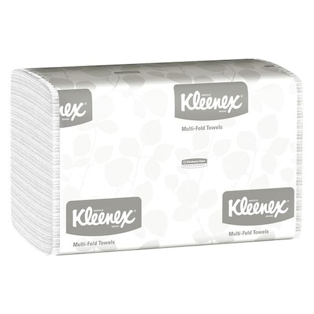 KLEENEX 01890 Kleenex Multifold Paper Towels, 1-Ply, 9.2" x 9.4" sheets, White,
