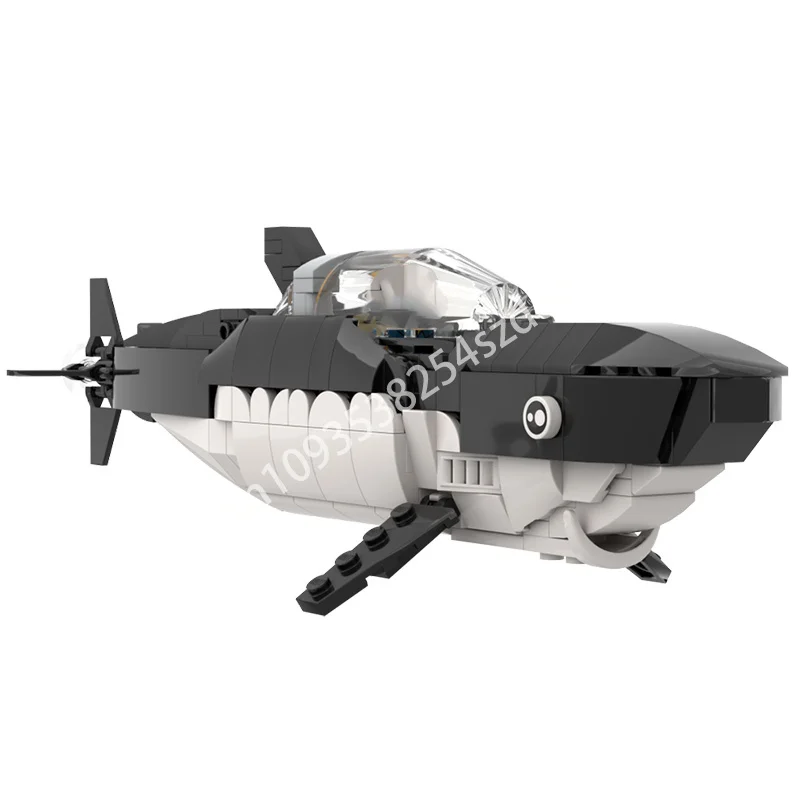 291 Stück MOC Shark Submarine Tintines Bausteine Kinder Weihnachtsspielzeug Geschenk Kinder Teenager Weihnachtsspielzeug Geschenk Image