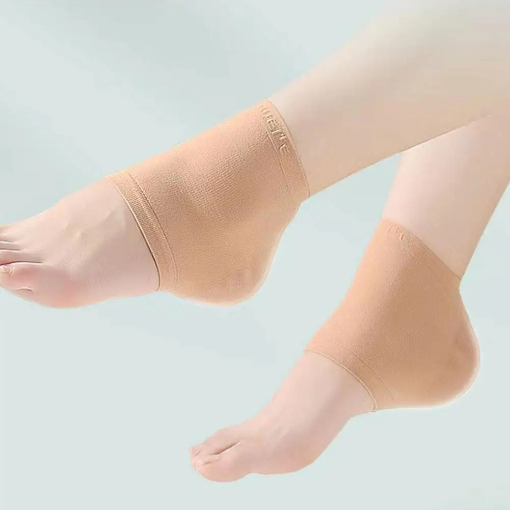2Pcs Silikon Ferse Schutz Set Feuchtigkeitsspendende Socken Anti-Riss Reparatur Schutzhülle Plantar Schmerzen Relief Fuß Pflege Werkzeuge