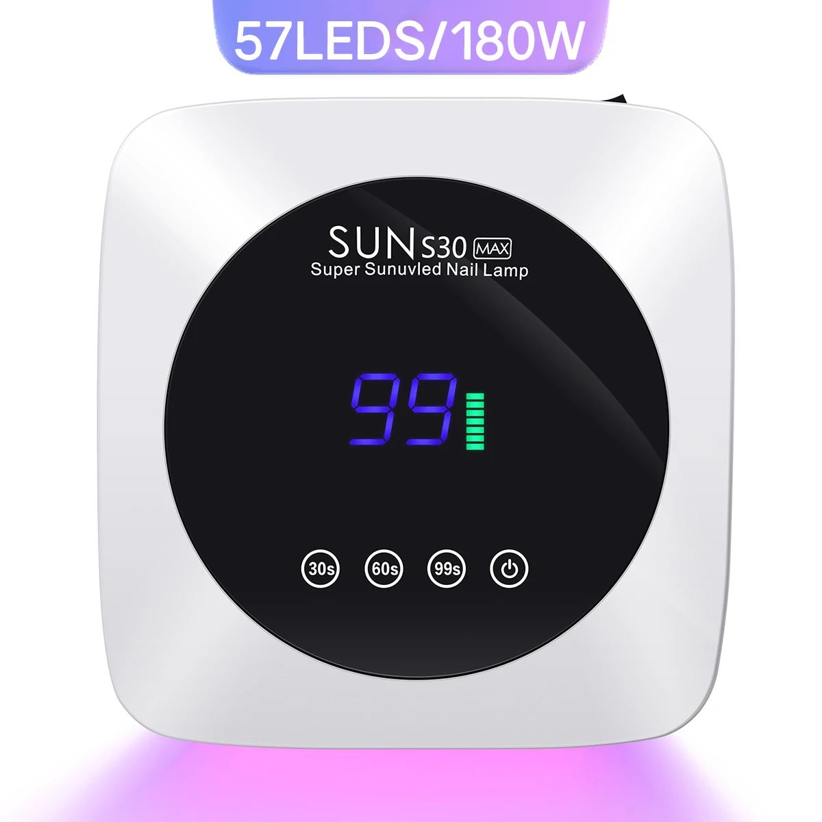 180W UV LED Nagel Lampe 57LED Wiederaufladbare Nagel Trockner Für Aushärtung Polnischen Gel Drahtlose Maniküre Maschine Mit Smart sensor Salon Werkzeug Image