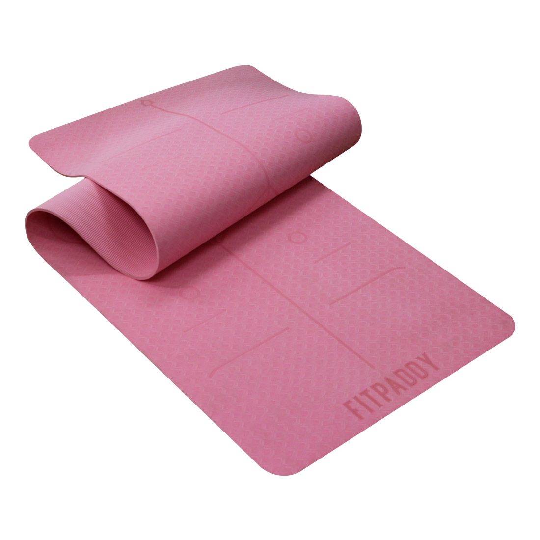 FITPADDY - Tappetino Yoga Pilates Fitness in TPE viola 16x16x62 cm