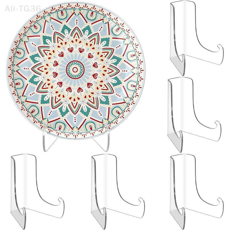 Clear Acrylic Plate Stand, Countertop Display Holder, Tea Brick, Artwork Easel, Magazine Collection Rack s