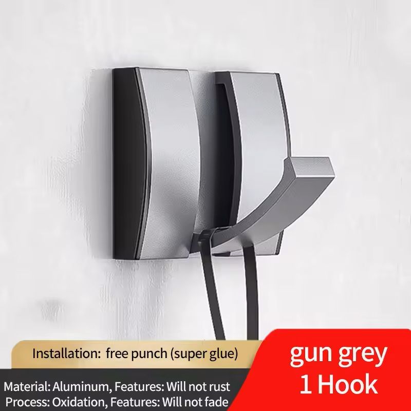 Folding Nail Free Door Hook Rack Over the Door Towel & Clothes Hanger black Gold 3 Hook
