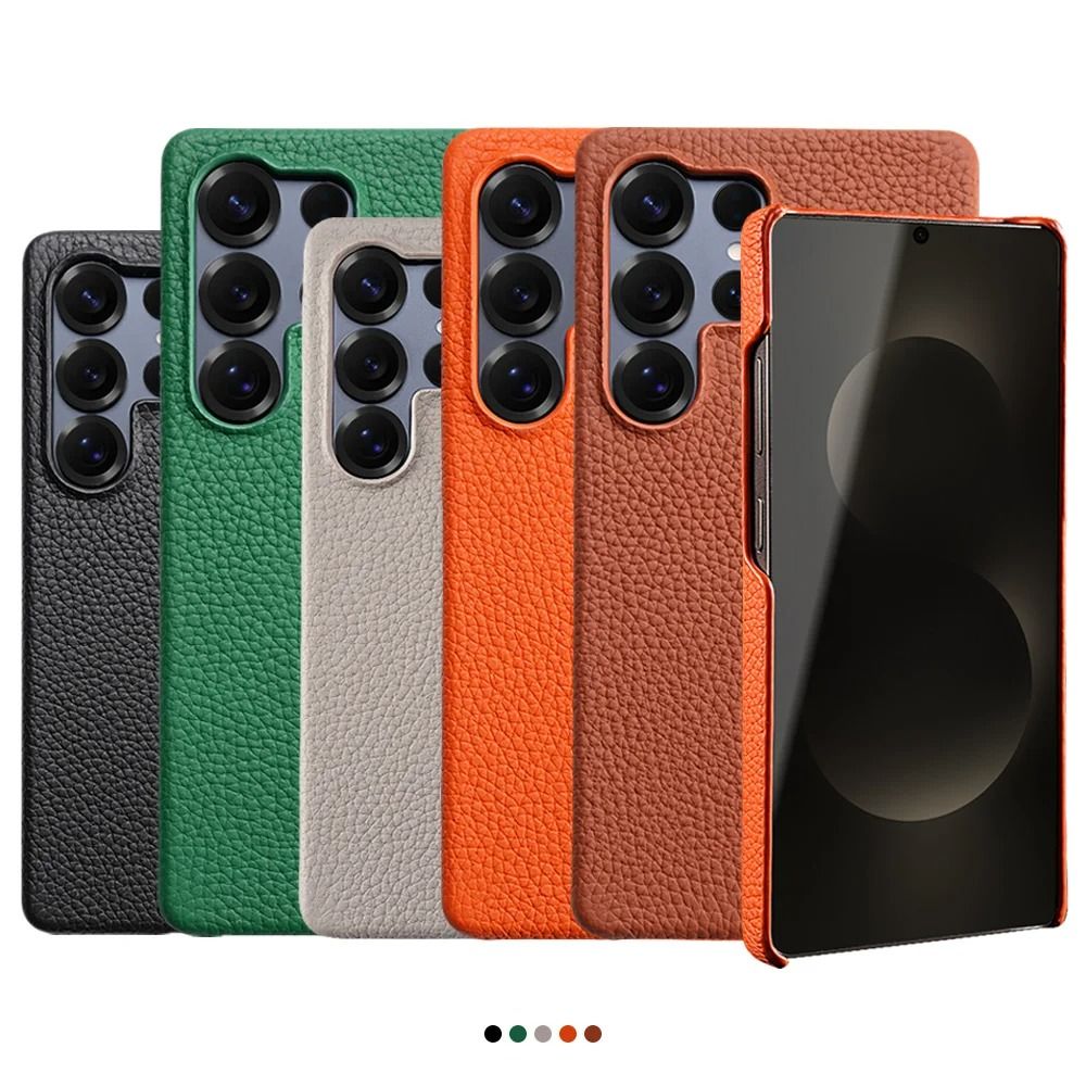 Magnetic Leather Phone Case For Samsung Galaxy beige galaxy S24 Ultra