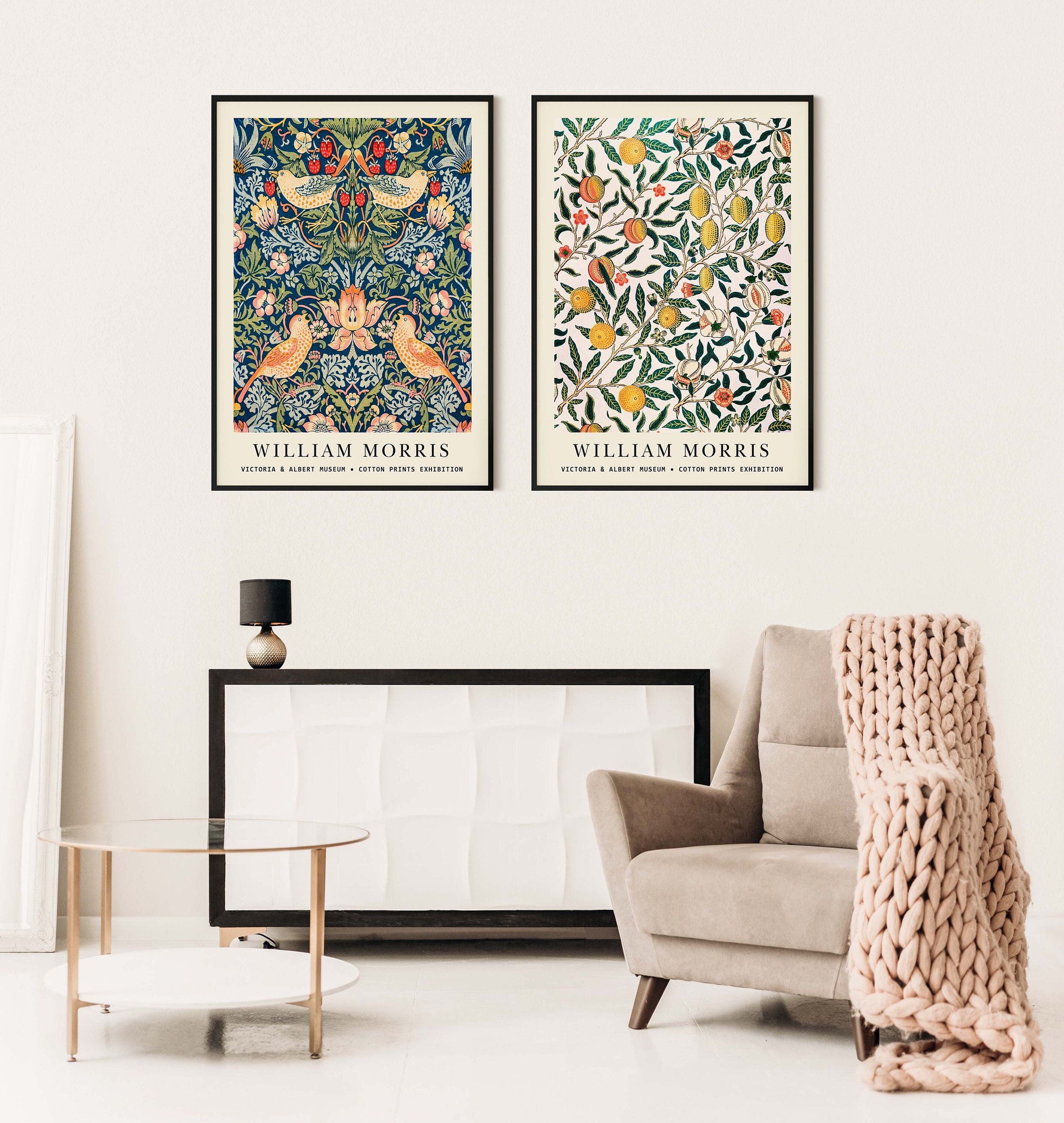 Set di 2 poster d'arte William Morris, stampe floreali Morris, decorazione d'arte da parete, stampa d'arte vintage, stampa poster d'arte da parete Mor
