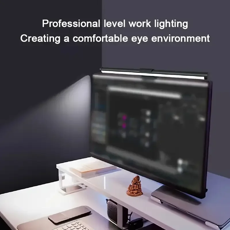 Monitor-Lichtleiste, LED-Computerbildschirm, Hängeleuchten, RGB-Atmosphäre, Tischlampe für Arbeit, Studium, Lesen, Gaming, stufenlos dimmbar