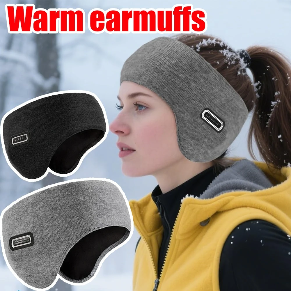 1Pcs Outdoor Sport Winddicht Kopfbedeckung Ohrenschützer Heißer Verkauf Doppel Schicht Skifahren Ohrenschützer Winter Laufen Haarband Ohr Wärmer Image