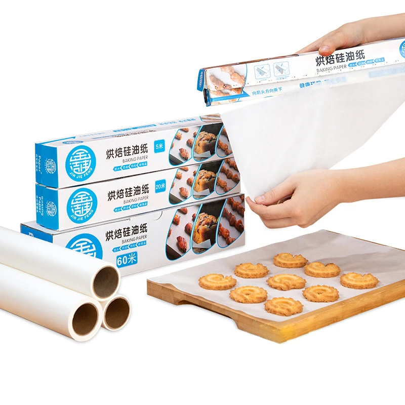 Backpapier aus Pergamentpapier, antihaftbeschichtetes Backpapier, Backpapier für Heißluftfritteusen, Backpapier für Brot, Kuchen, Kekse, Backen, Ölpapier Image