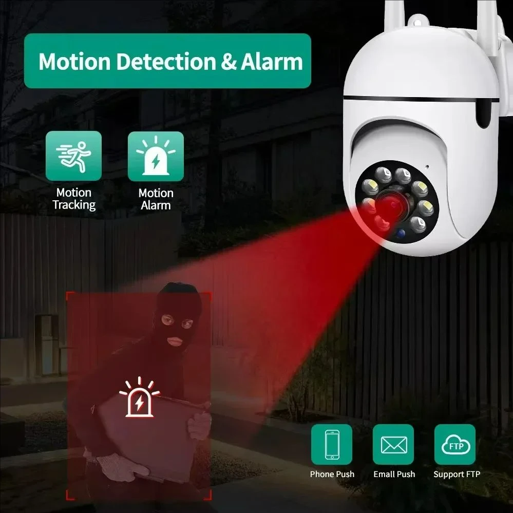8MP Wifi IP Drahtlose Sicherheit Überwachung PTZ Kamera 4X Zoom Kameras Tracking Zwei-wege Audio HD Nacht Farbe Cam Image