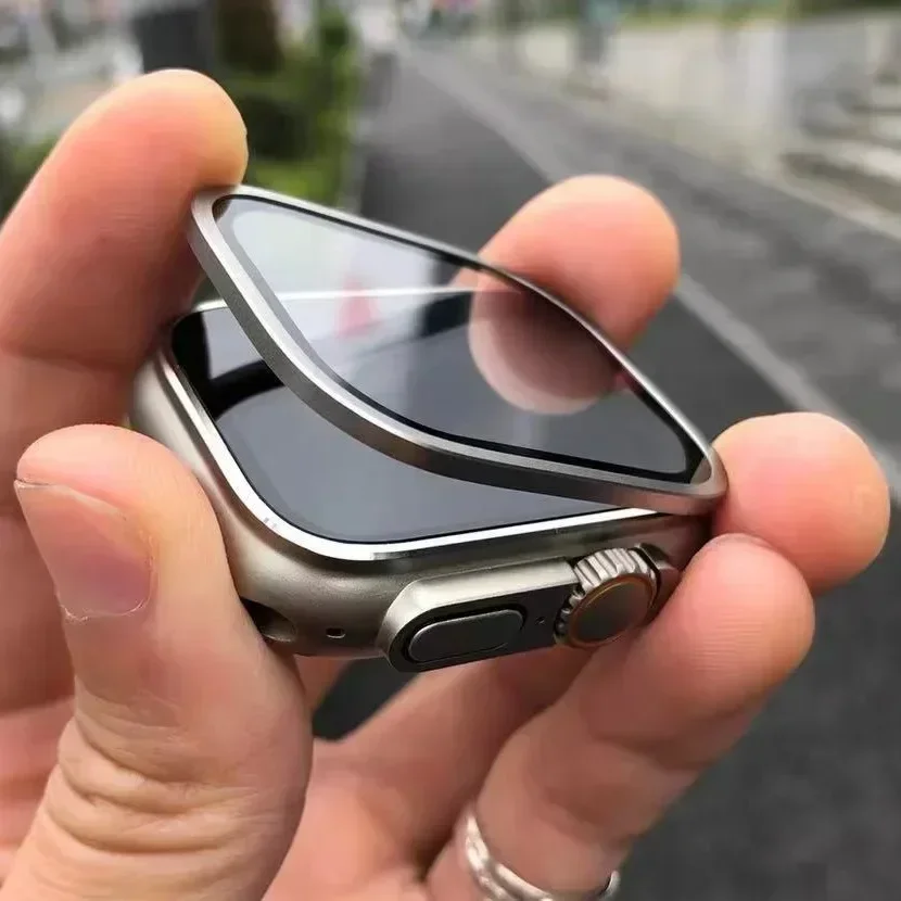 Displayschutzfolie aus gehärtetem Glas für Apple Watch Ultra 3 49 mm, kratzfest, HD-Metallstoßstange, Vollfolie für iWatch Ultra 3 2 1 49 mm Image