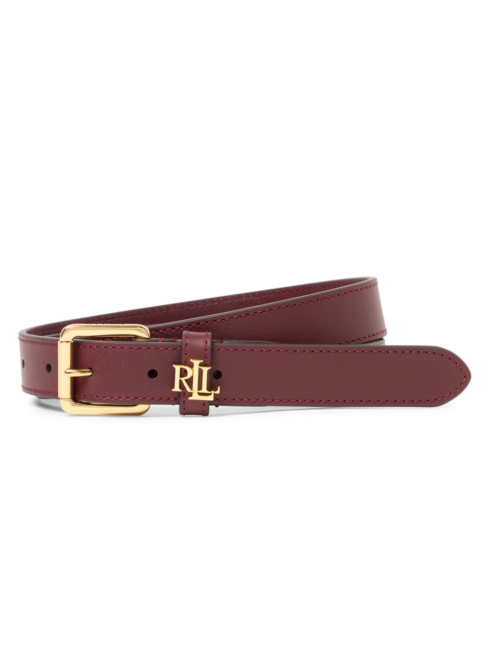 Lauren Ralph Lauren Gürtel aus Leder Damen bordeaux, L Image