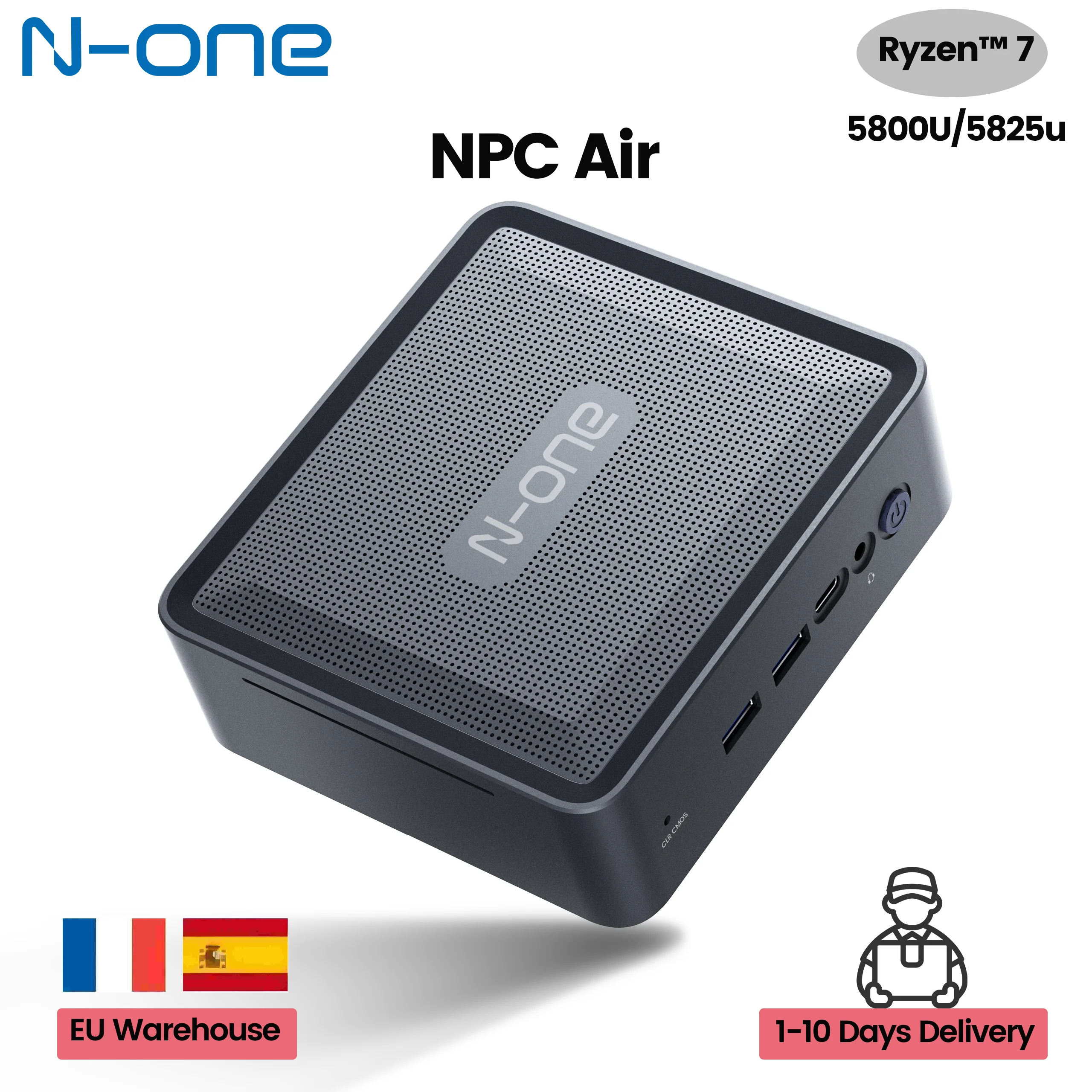 N-one Mini PC NPC Air AMD Ryzen ™ 7 5825U/5800U Windows 11 Pro 16GB DDR4 512GB SSD ordinateur de jeu Mini PC Gamer Wi-Fi 6 BT5.2