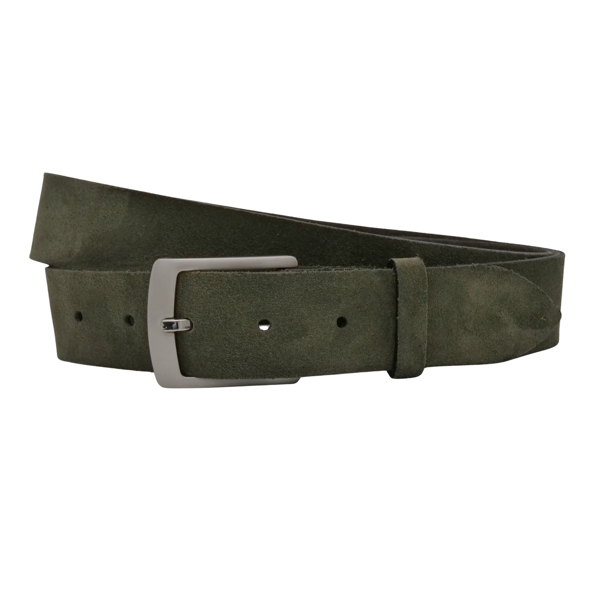 Ledergürtel ANNAMATONI "AnnaMatoni Herren Ledergürtel Zeitloses Design Gürtel 3,5cm", Herren, Gr. TW85 - 100cm Gesamtlänge, olive 560, 100% Leder, Gürtel Ledergürtel Image