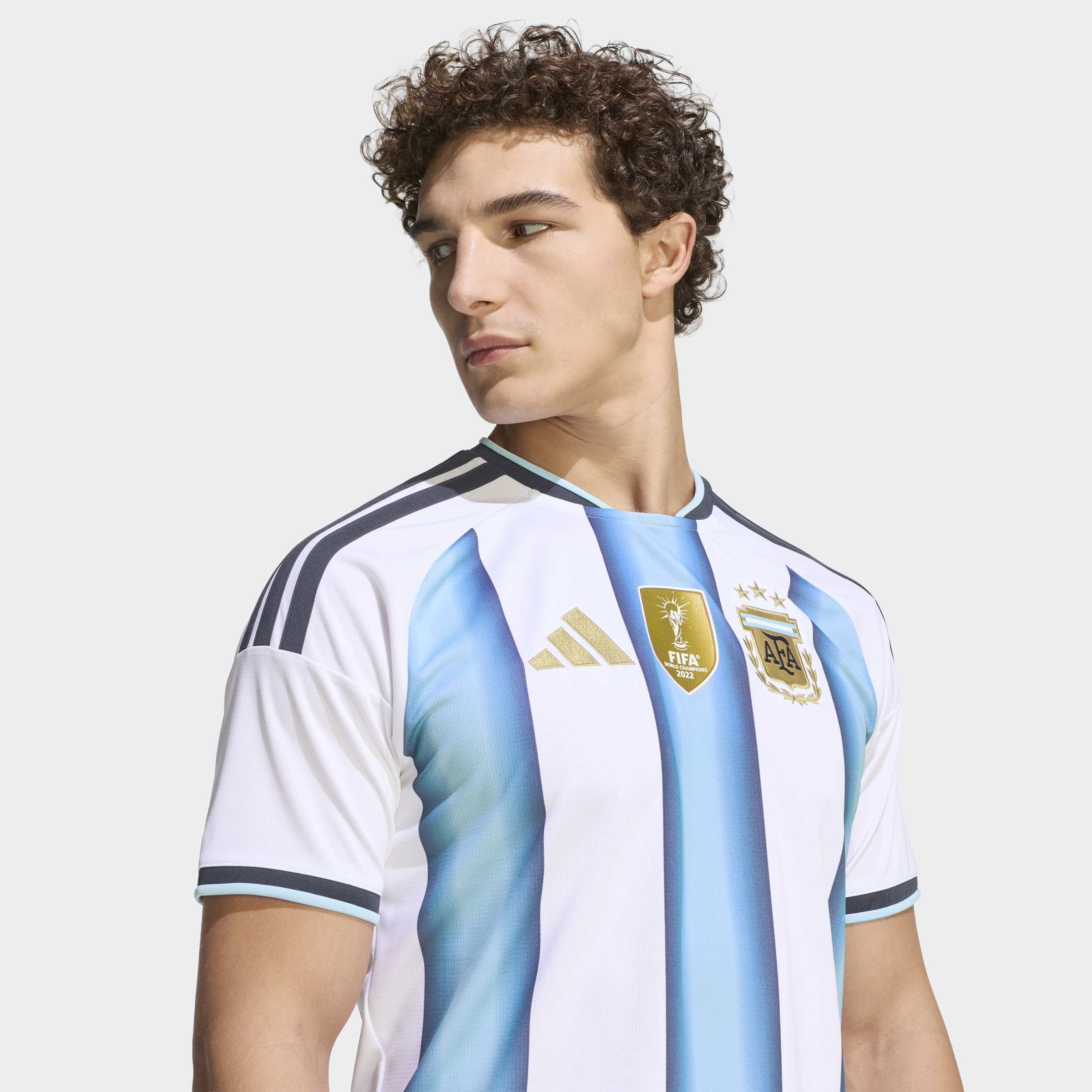 Fußballtrikot ADIDAS PERFORMANCE "ARGENTINIEN 26 HEIMTRIKOT", Herren, Gr. XXL, weiß, icey blau, light blau, Obermaterial: 100% Polyester, Rundhals, Trikots Fußballtrikot, WM Trikot 2026 Argentinien