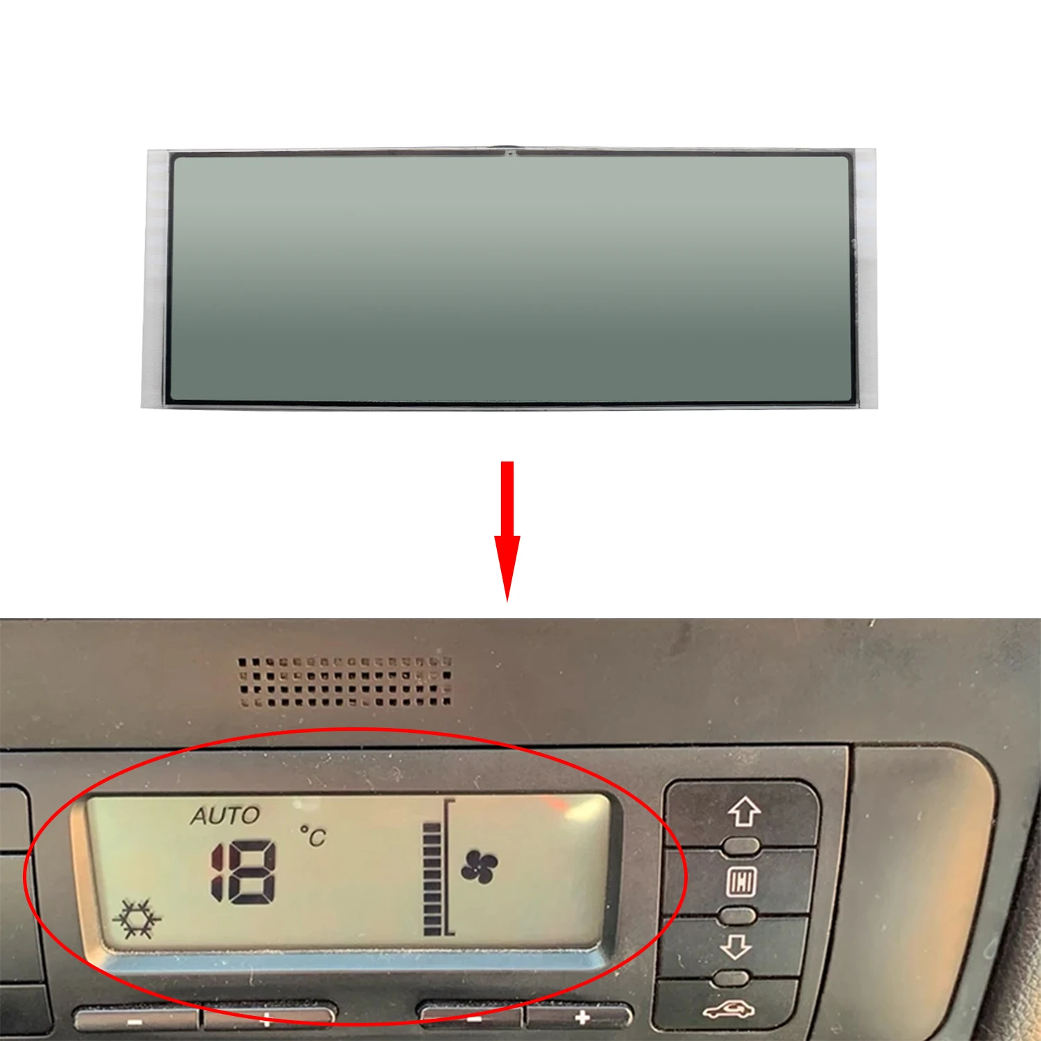Auto-Armaturenbrett-LCD-Bildschirm, LCD-Display für Seat Leon Seat Toledo ACC-Einheitsanzeige, Klimaregelungsmonitor, Pixelreparatur Image