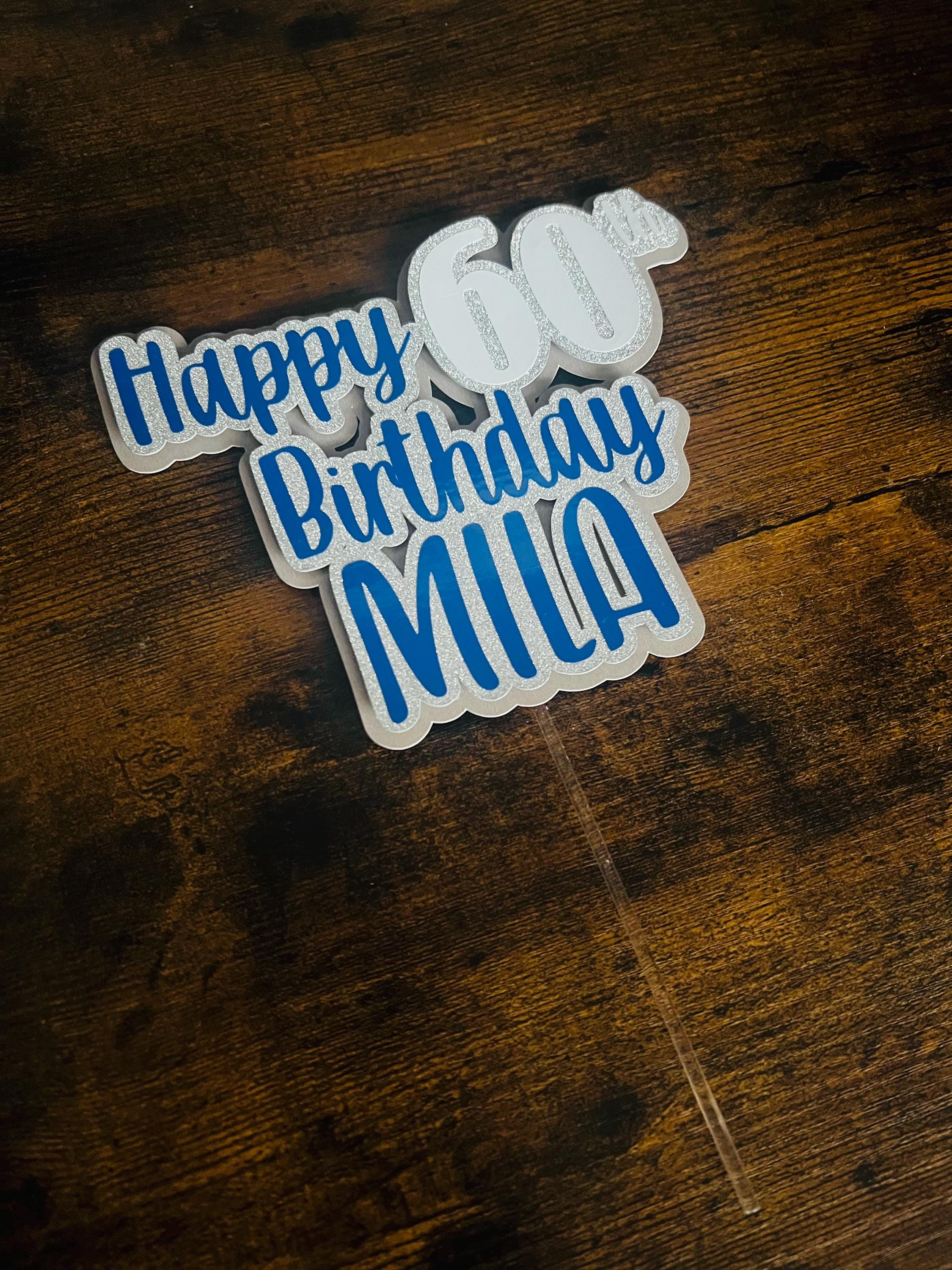 "\"Happy Birthday Cake Topper \"\"Happy Birthday\"\", Tortenstecker aus Papier, \"\"Happy Birthday Cake Topper\"\", Geburtstagstorte Topper \"\"Happy Birthday\"\".\""